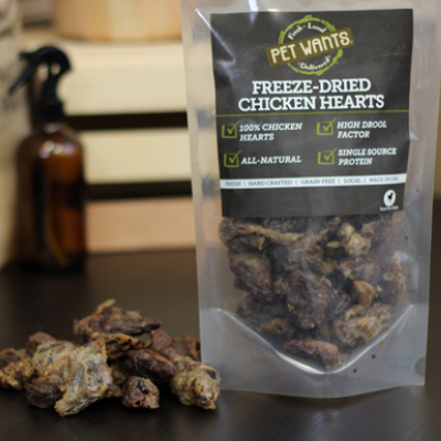 Freeze Dried Chicken Hearts For Dogs & Cats