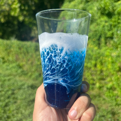 Ocean Resin Pint Glass