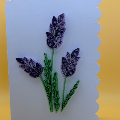 Lavender Scalloped Card