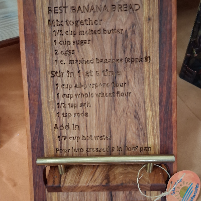 🌿 Handcrafted Hardwood Cookbook Holders