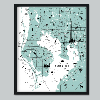 Art Prints Tampa Bay Maps