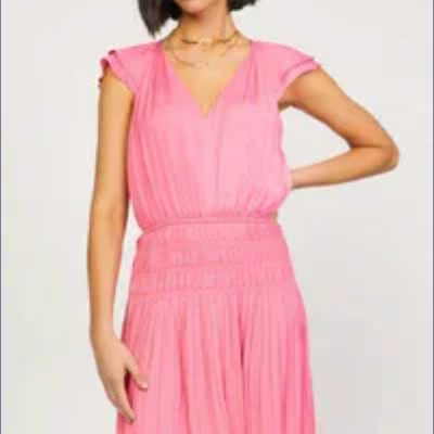 Current Air Sweetheart Smocked Mini Dress Pink