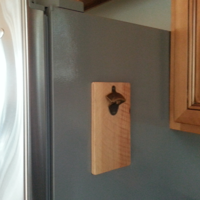 Bottle Opener With Magnetic Cap Catch