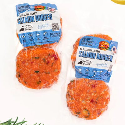 Burgers - Wild Alaskan Sockeye Salmon (8oz)