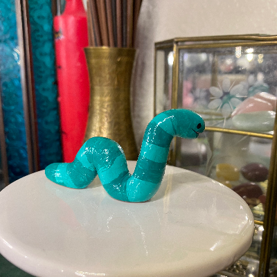 Green Wormie Sculpture