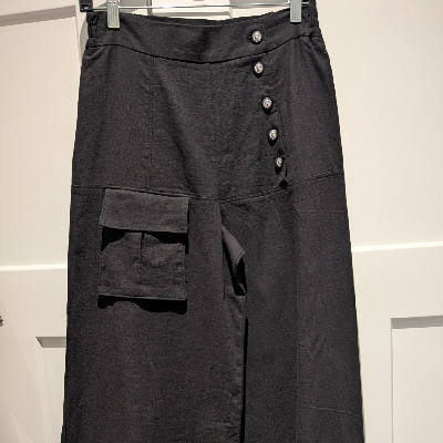 Wide Leg Linen_Cotton Blend Pants