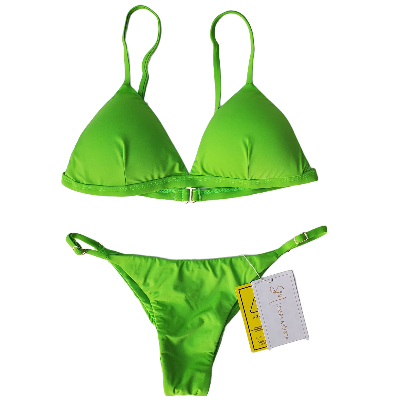 Solid Bight Green Bikini