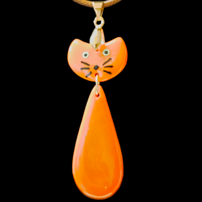 Polymer Clay Kitty Necklaces