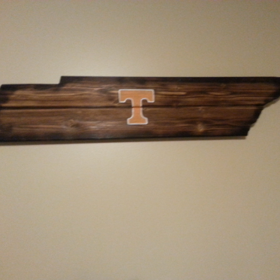 Tennessee Shape State Volunteers Sign