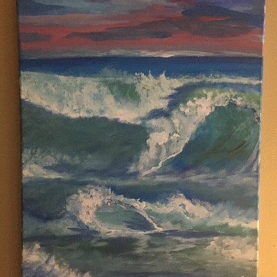 Living With Waves Painting