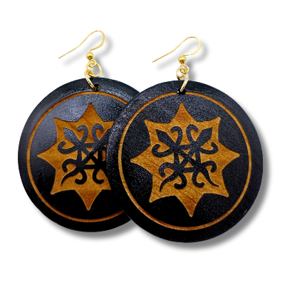 Adinkra - Engraved Earrings