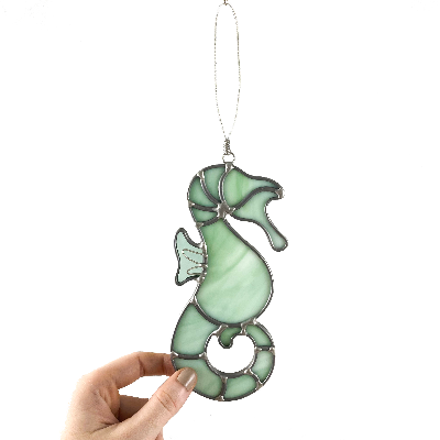 Stained Glass Small Seahorse Suncatcher