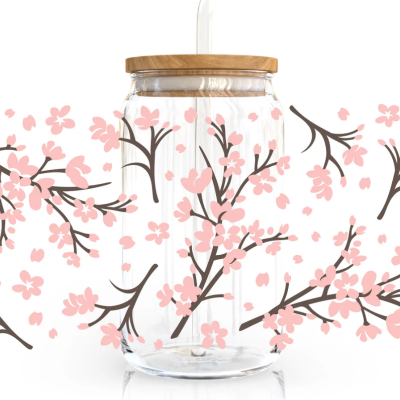 Spring Time Decorated Glass Cups (3 Designs)