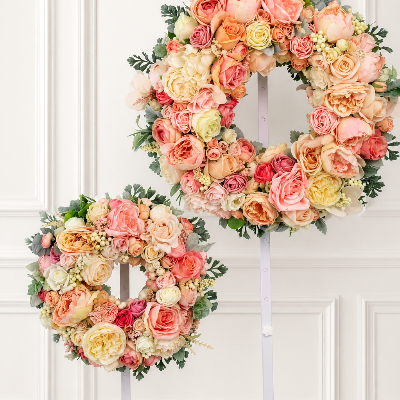No. 1 Blush Collection Luxury Faux Floral Front Door Wreath I 24"