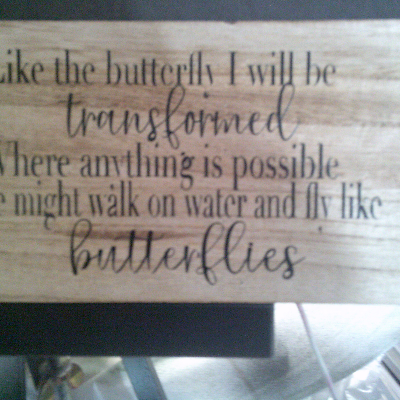 Like Butterflies On 5x12 Wood Board