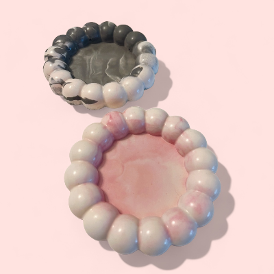 Marbleized Decorative Bubble Tray