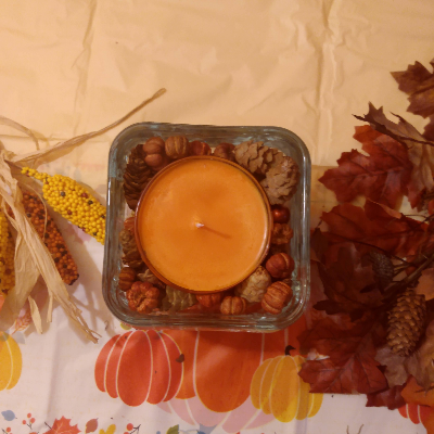 Fall Centerpiece Candle