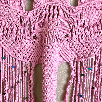 Pink Elephant Macramé