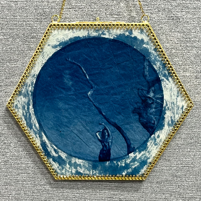 Cyanotype In Glass