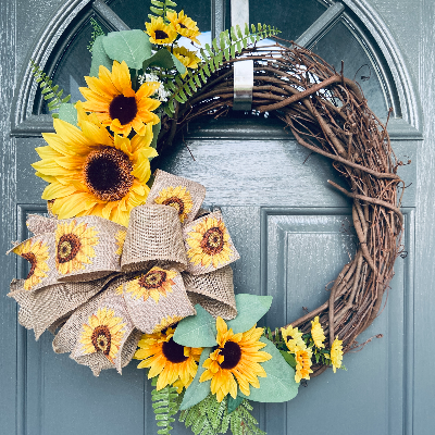 Sunflower Grapvine Wreath