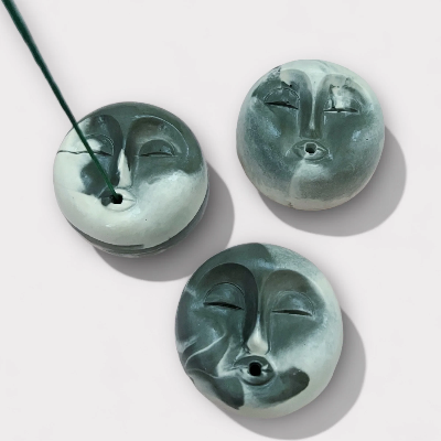 Mini Moon Face Incense  Holder