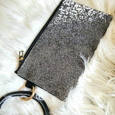 Silver Bling Hand Clutch