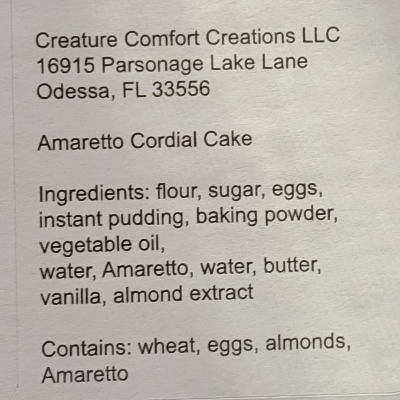 Amaretto Mini Bundt Cake (2 Per Order)