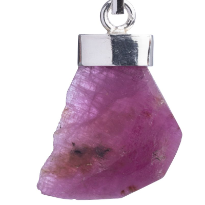 Polished Ruby Freeform With Sterling Silver Pendant From Brazil