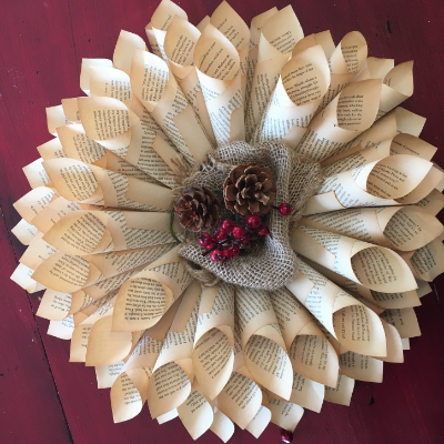 Handmade Book And Music Sheet Wreaths