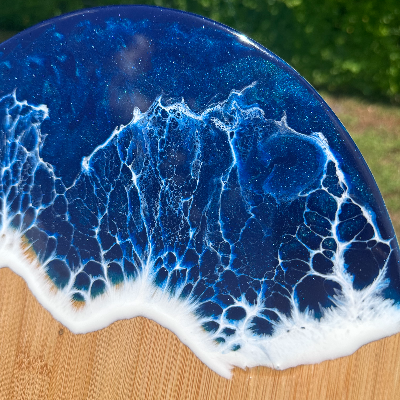 12" Ocean Resin Lazy Susan