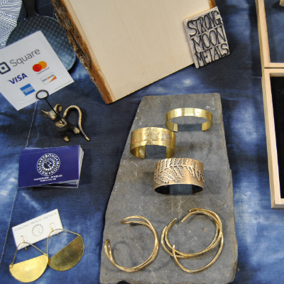 Brass Teardrop Hoops