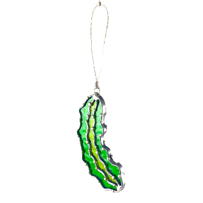 Stained Glass Pickle Ornament