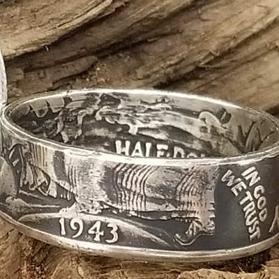 Walking Liberty Half Dollar Coin Ring