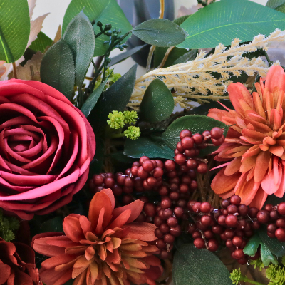 Bordeaux & Blush Burgundy Fall Wreath