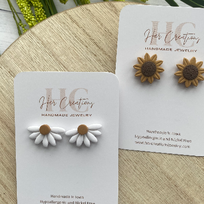 Sunflower And Daisy Stud Earrings