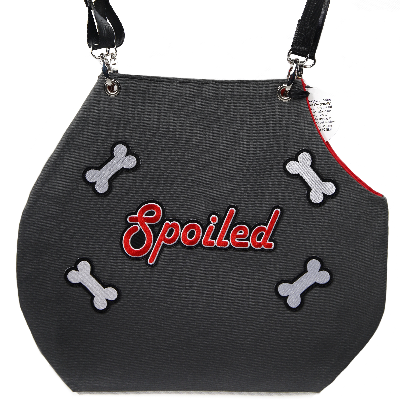 Spoiled Cut Out Tote- Grey/Red