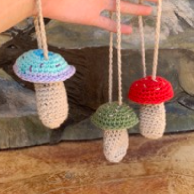 Mushroom Holder Keychain