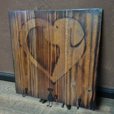 Dog Leash And Key Holder Sign Dog Heart