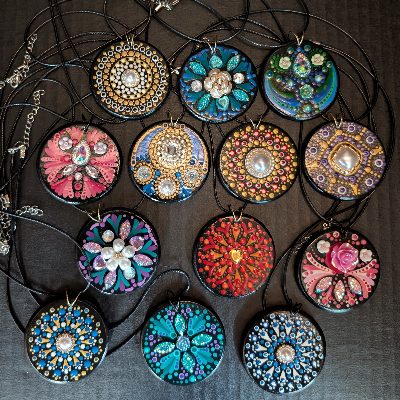 Hand Painted Earrings & Pendant Necklaces