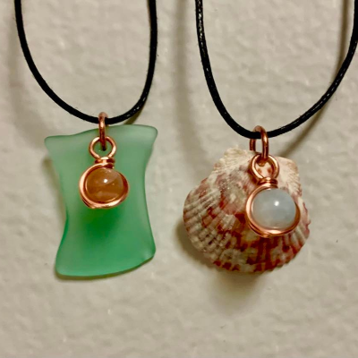 Sea Glass And Shell Necklaces