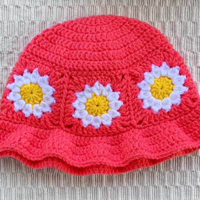 Daisy Crochet Bucket Hat