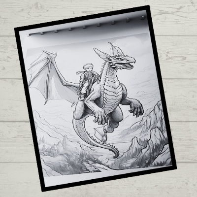 Mythical Scales Colorful Dragon Tales Coloring Book