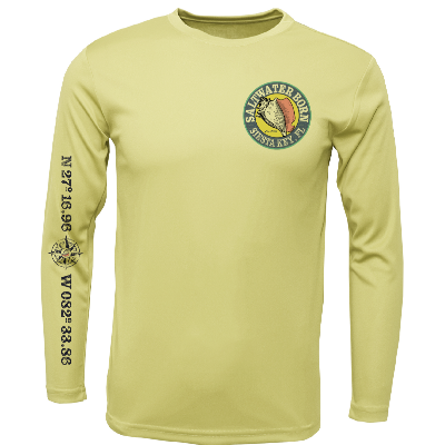 Siesta Key, Fl "Surrender The Booty" Long Sleeve Upf 50+ Dry-Fit Shirt