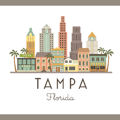 Tampa Skyline Print