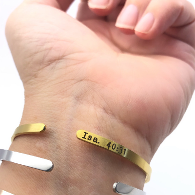 Custom Handwritten Cuff Bracelet