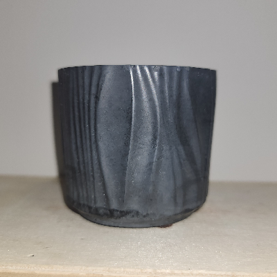 4 Oz 100% Soy Cement Candle Black/Grey