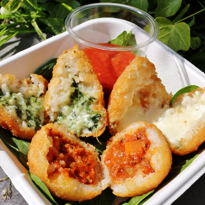 Gluten-Free Creamy Mozza Arancini (Vegetarian)