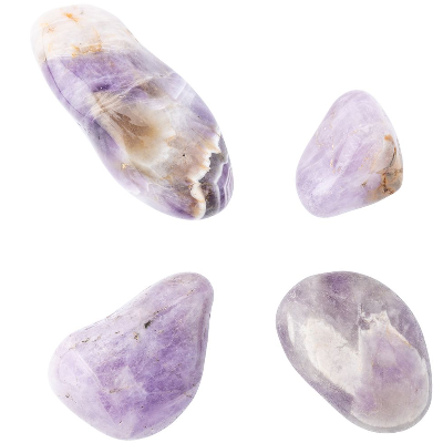 Light Chevron Amethyst Tubmlestone
