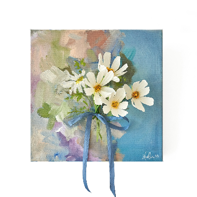 Paintings With Paper Flowers