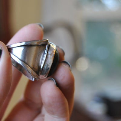 Song Of India Jade Sterling Ring